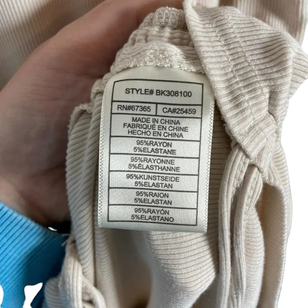 Steve Madden BB Dakota Smokeshow Ribbed Bodycon Mini Dress in Beige Size S - Image 11