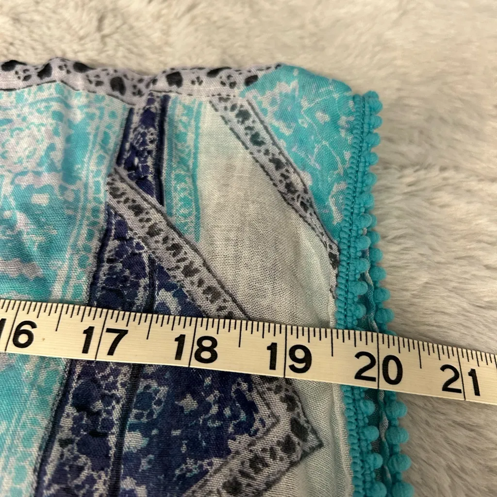 J. Jill Blue and Purple Patterned Scarf - Image 3