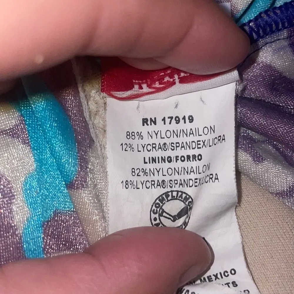 Maxine of Hollywood Women’s Shirred Floral Print One Piece Swim Suit Size 14 - Image 5