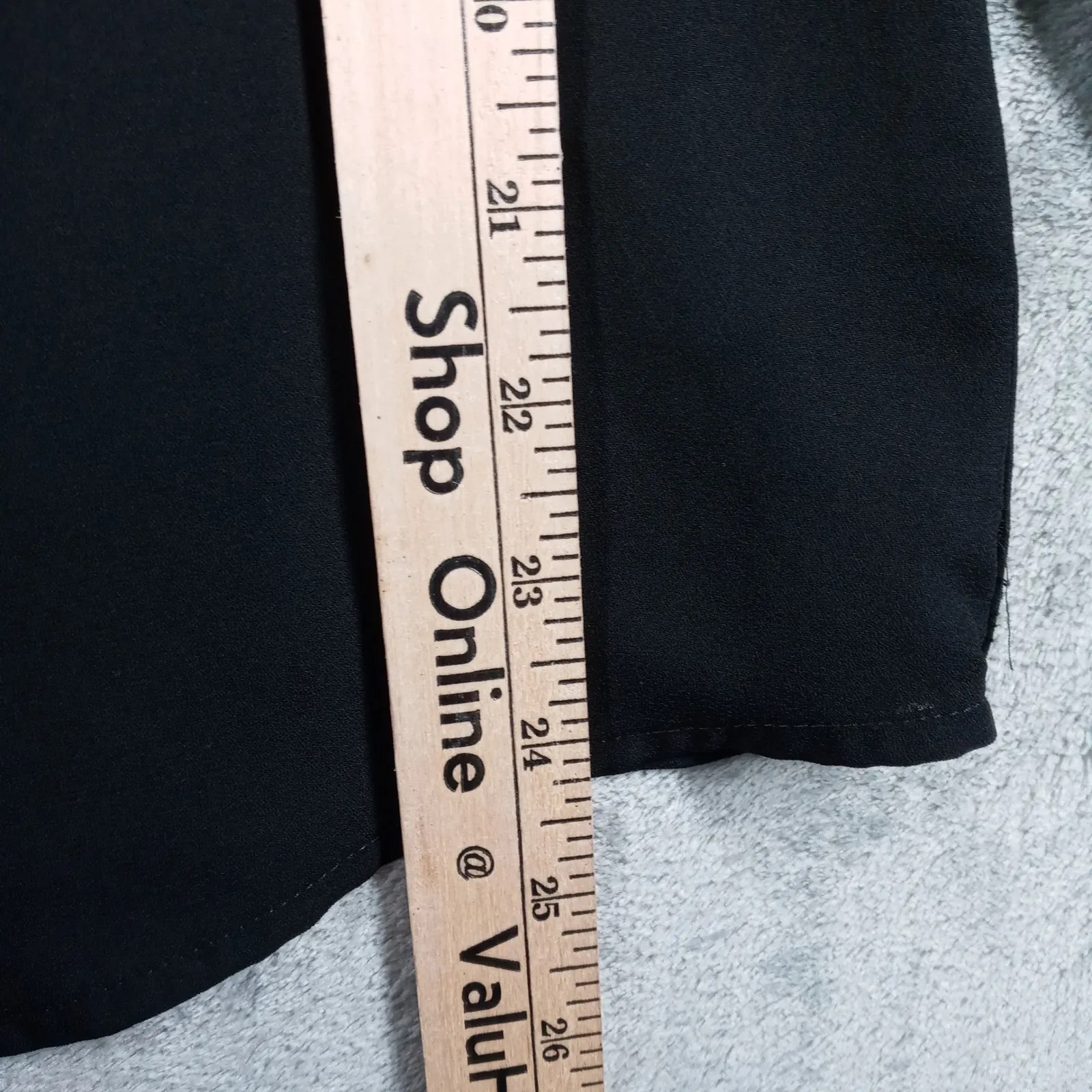 Express Black Ruffle Front Blouse Y2K Button Up Top Size S Office Goth‎ Chic - Image 8