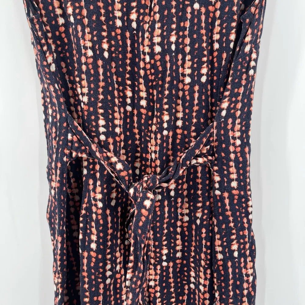 H BY HALSTON Dress Size Extra Small Linen Blend Wrap Sash Tie Waist Sleeveless - Image 11