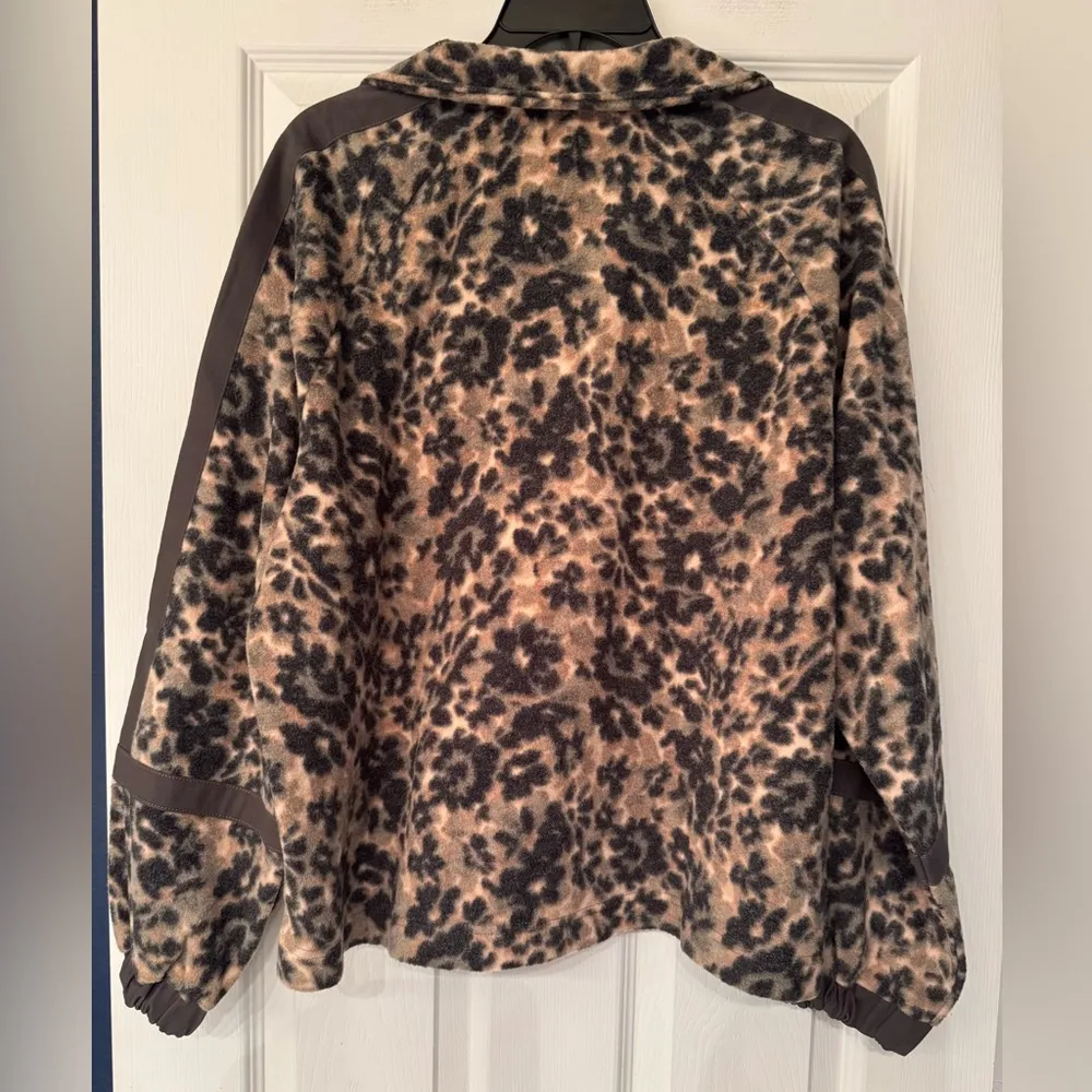 Johnny Was Calme Half Zip Soft Fleece Pullover Women’s Brown & Black Size Medium - Image 3