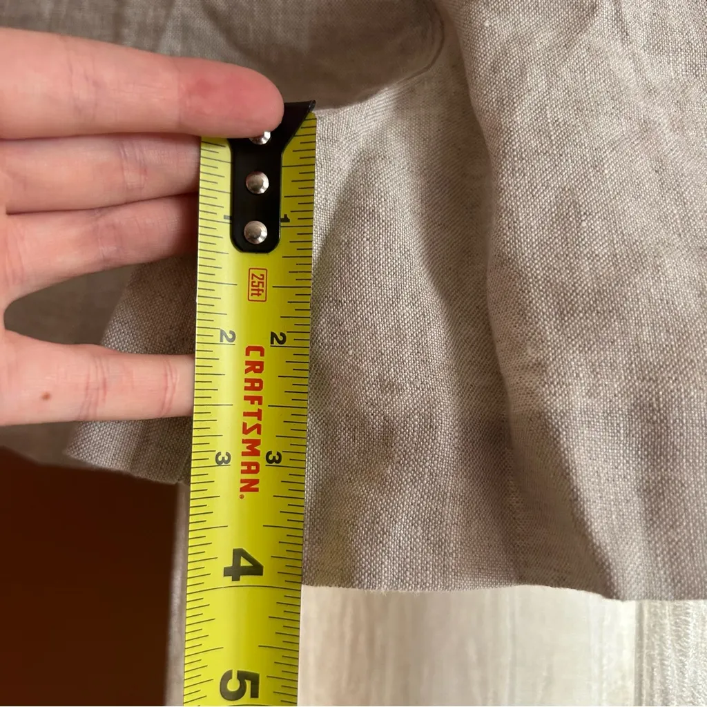 Madewell Pintucked‎ Shorts in 100% Linen Oat Tan Beige High Rise NWT Size 6 - Image 9