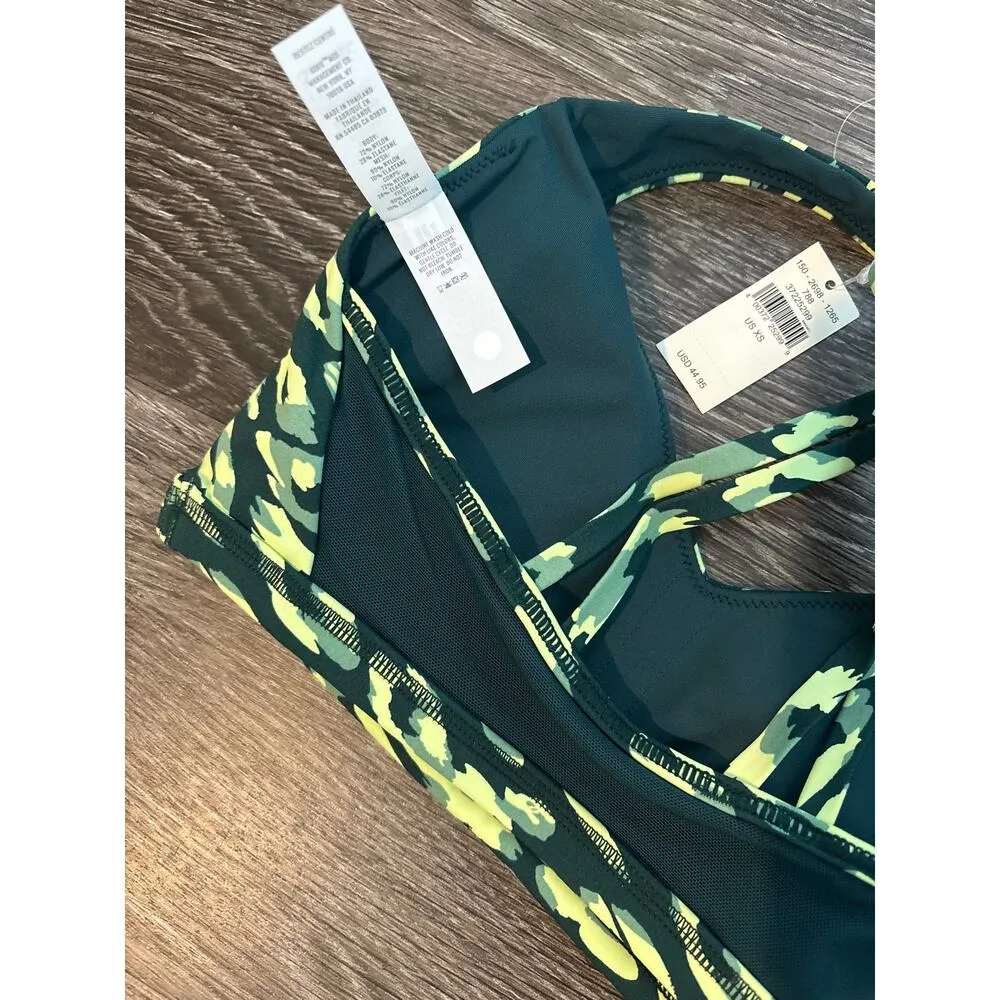 NWT OFFLINE Bye Aerie Cheetah Print Sports Bra Size XS Green - Image 4