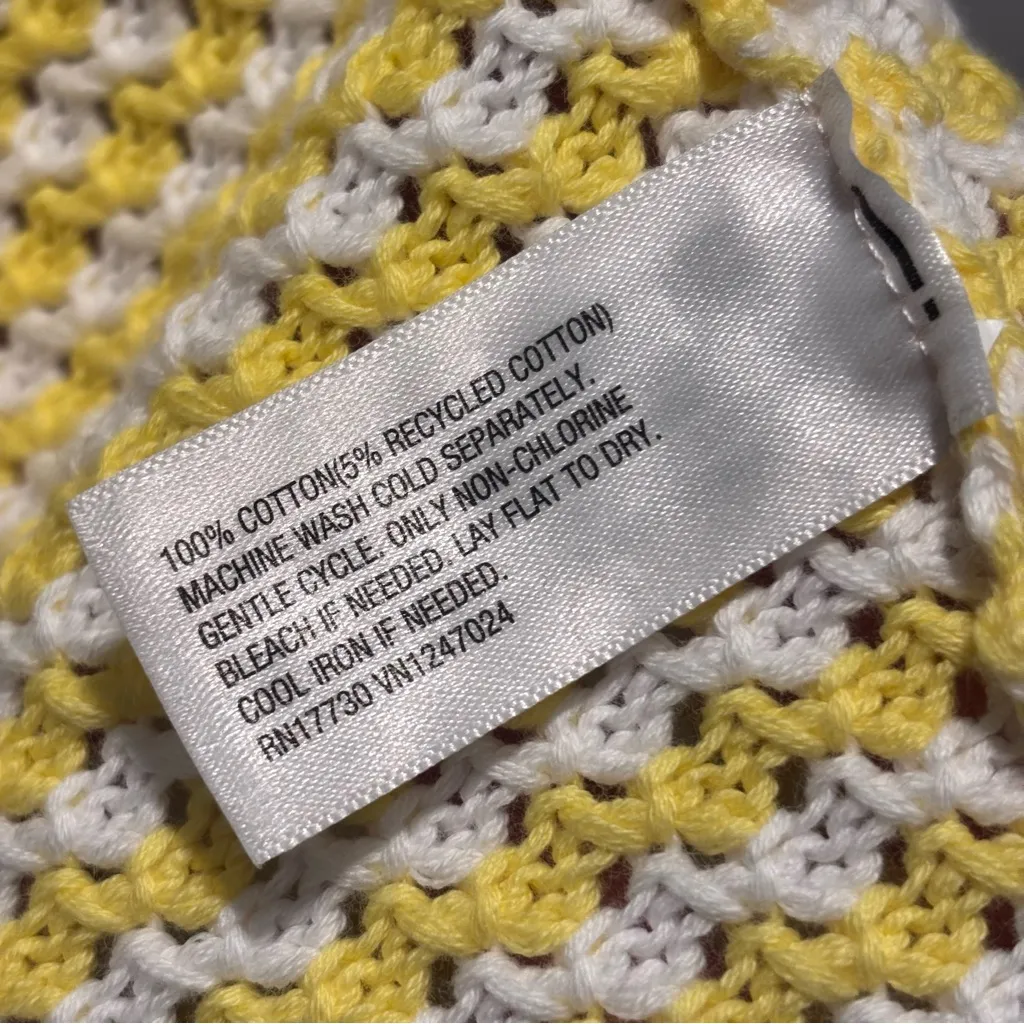 Future Collective Yellow White Alani Noelle Knitted Mini Skirt Size 2X New - Image 9