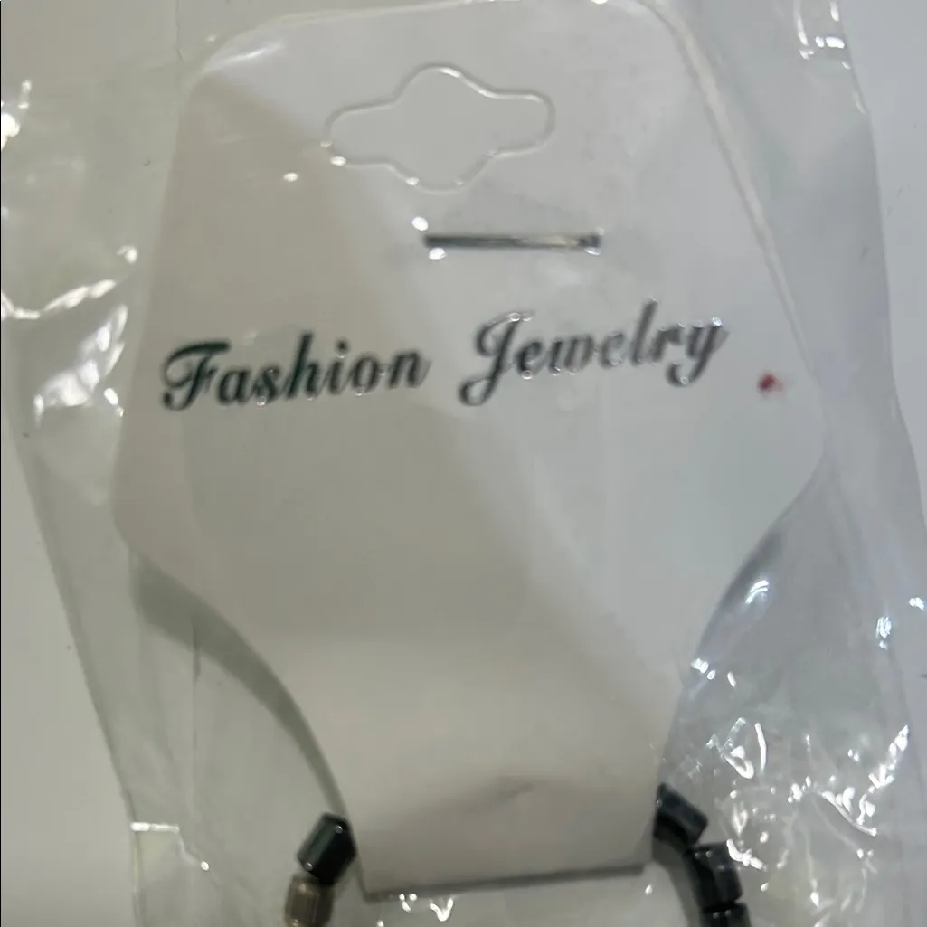 Fashion Jewelry Charcoal Beaded Necklace Black - Image 8