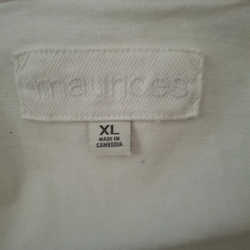 Maurices XL Women's White Denim Jacket - Image 10