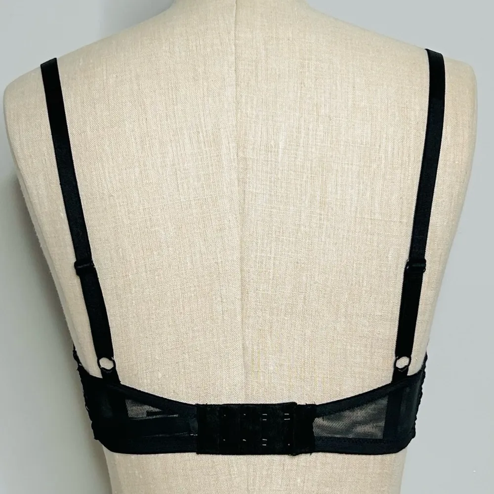 Victoria’s Secret Very Sexy Black Lace Corset Push-Up Bra size 32DD - Image 9