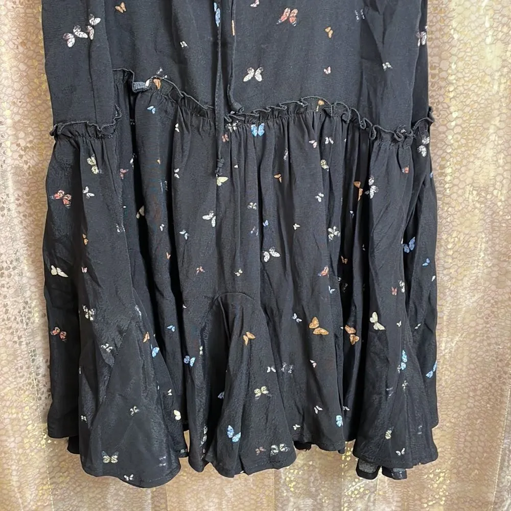 Wild Fable black butterfly criss cross back mini dress, size XS - Image 5