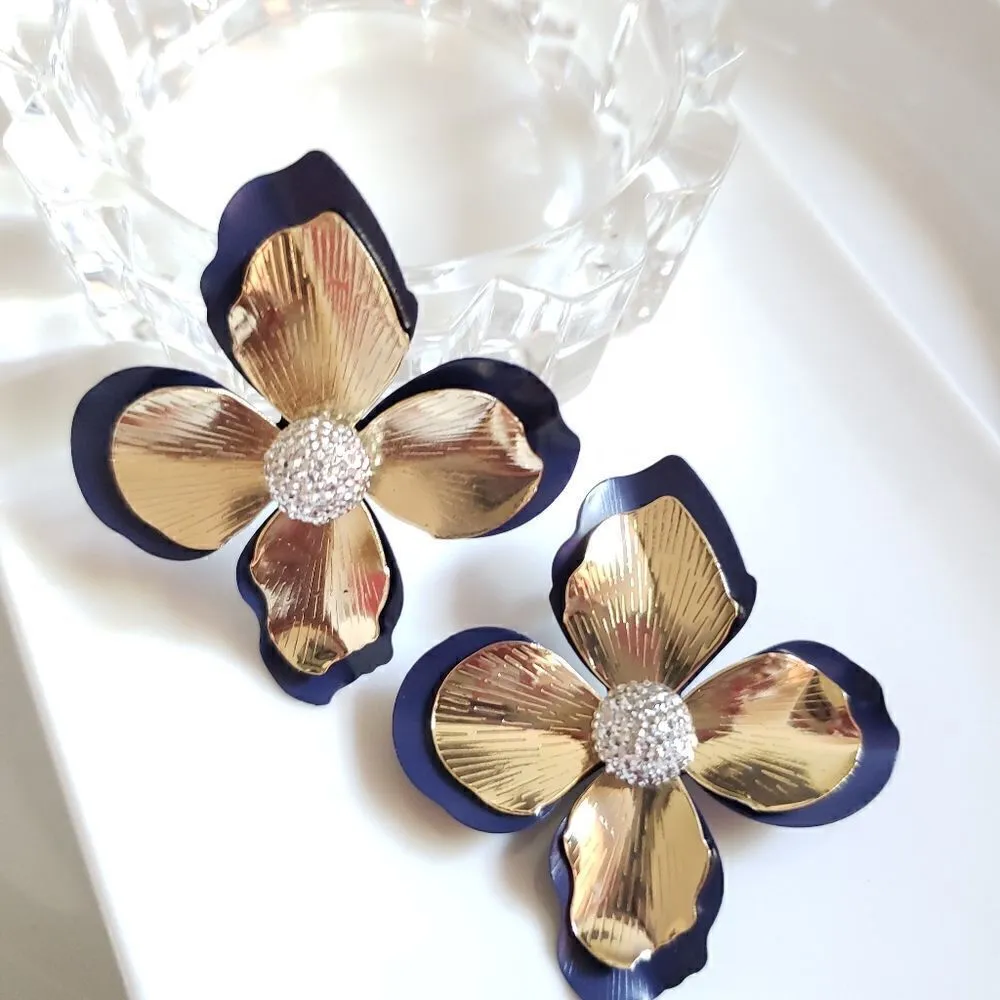 ZARA New!  Floral Post Back Earrings - Image 11