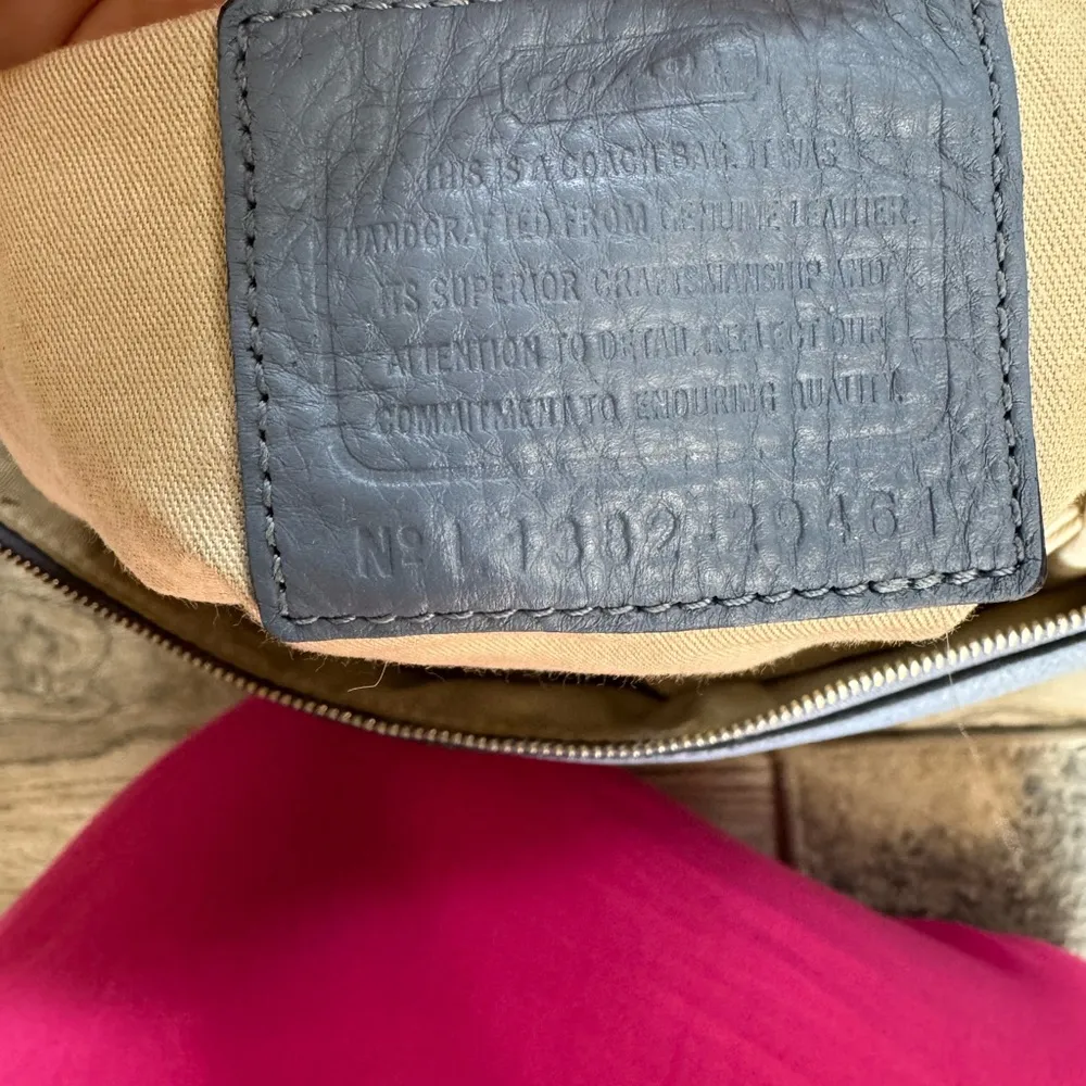 Coach Slate Blue Leather Cross body Bag - Image 4