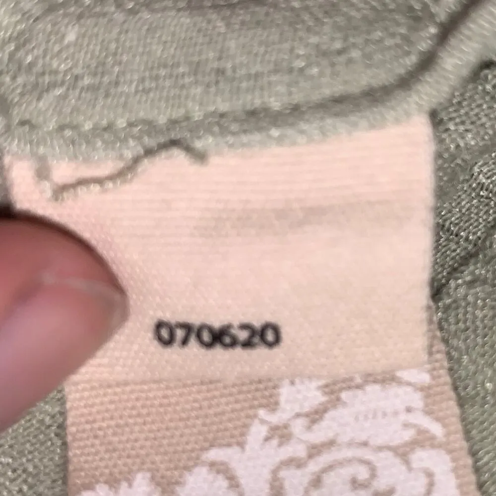 Soft Surroundings Sage Green V Neck Crop Blouse - Image 4