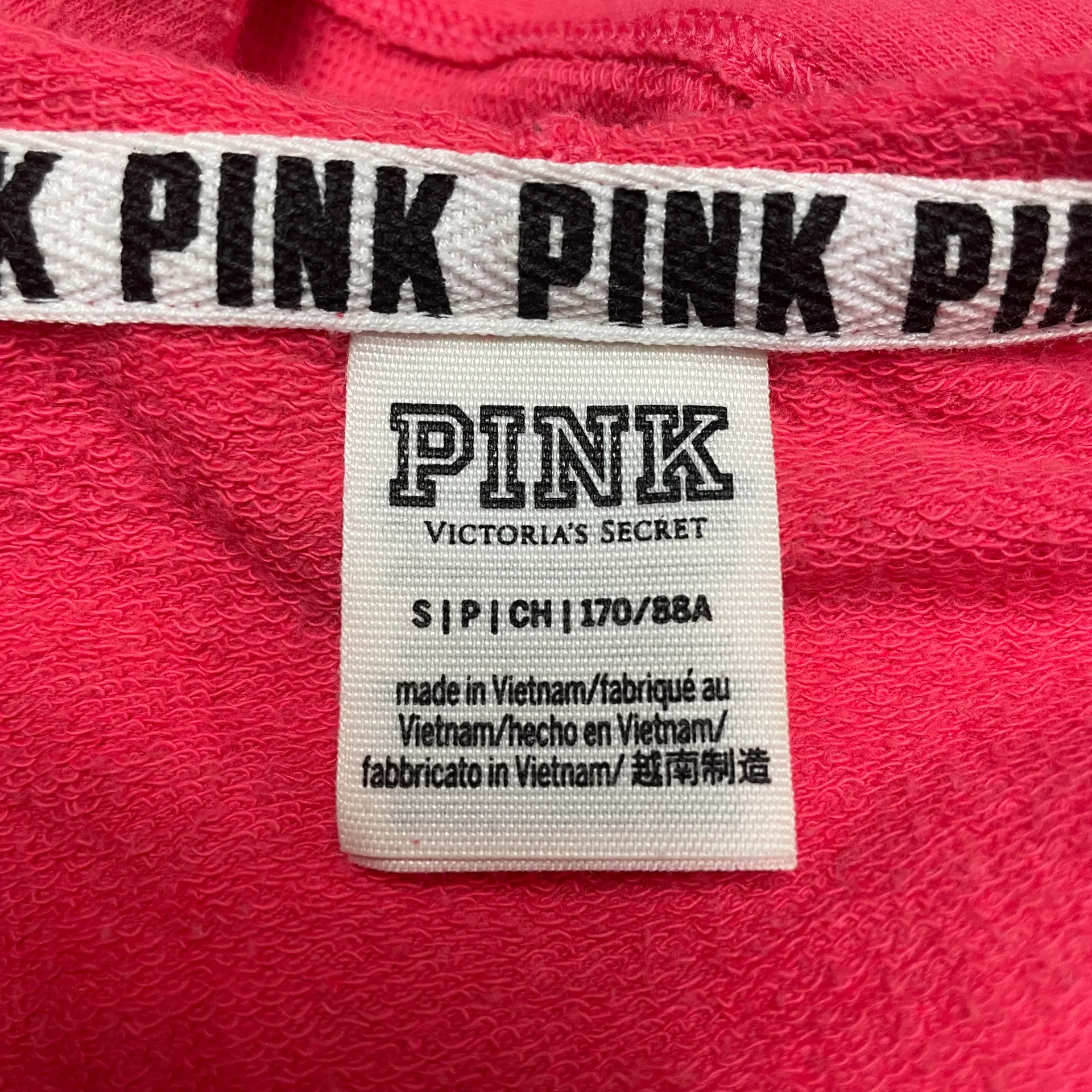 PINK - Victoria's Secret  Coral Lace Up Hoodie - Image 8