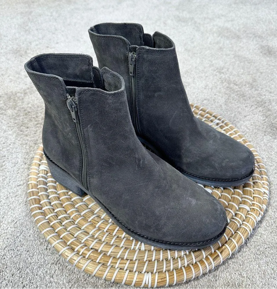 Naot Women’s Wander Boots Oily Midnight Gray Suede Double Zip Ankle 40/US 9 - Image 2