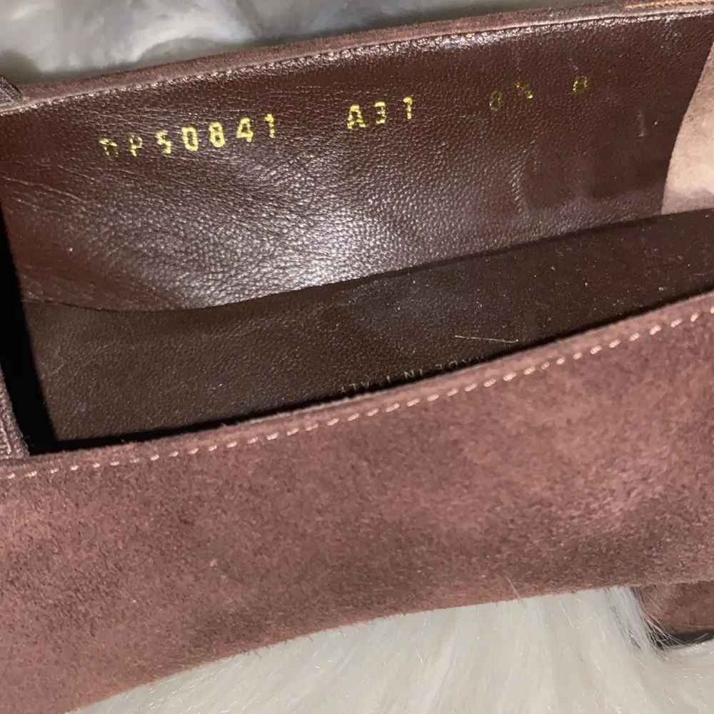 Salvatore Ferragamo Shoes Women’s Size 8.5 B Suede Tassel Loafer Heels Pumps - Image 13