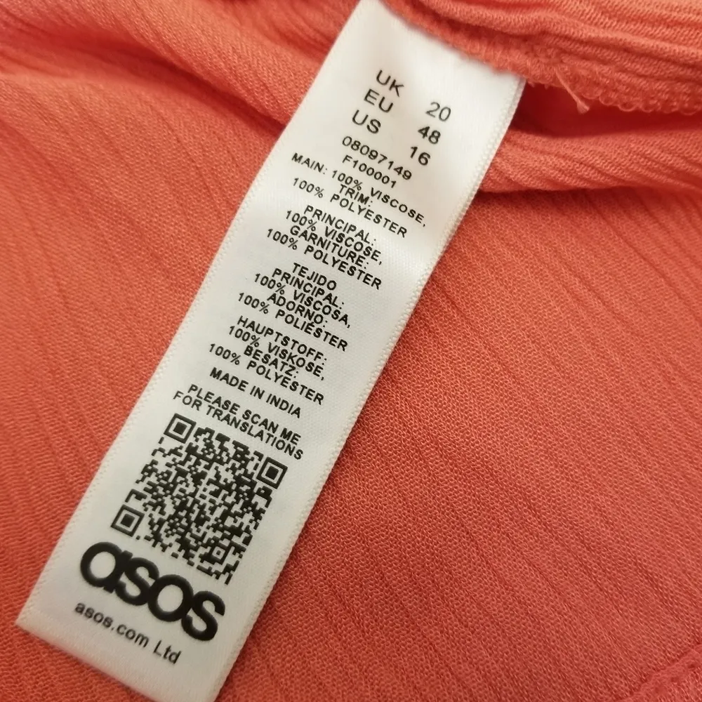 {16} NWT ASOS Curve Embroidered Romper Shorts Tie Waist Tassel Bubble Sleeves - Image 15