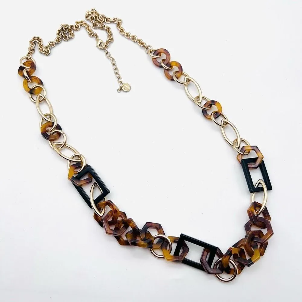 ‎Talbot’s tortoise & gold tone chunky necklace Brown - Image 6