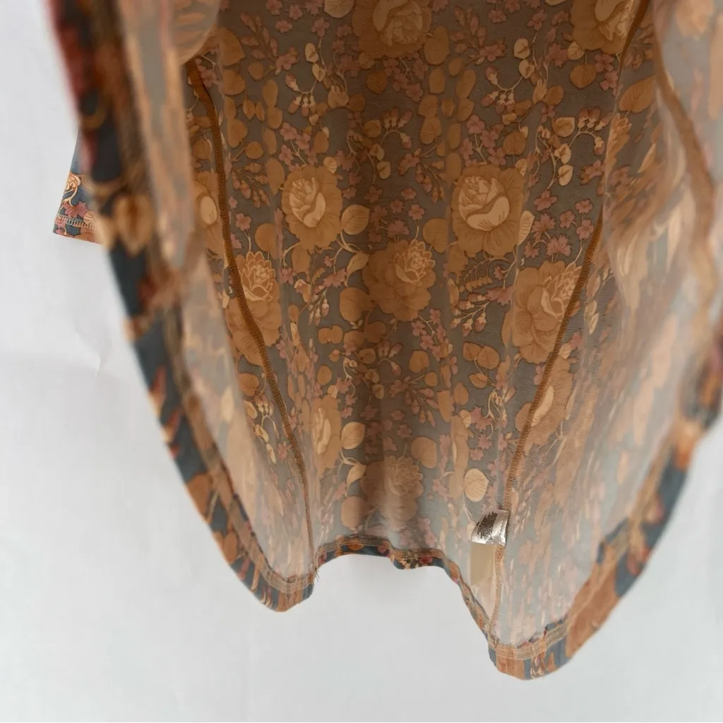 Bobeau Soft‎ Floral 3/4 Sleeve V-Neck Relaxed Fit Swing Tunic Top NWT Size S - Image 6