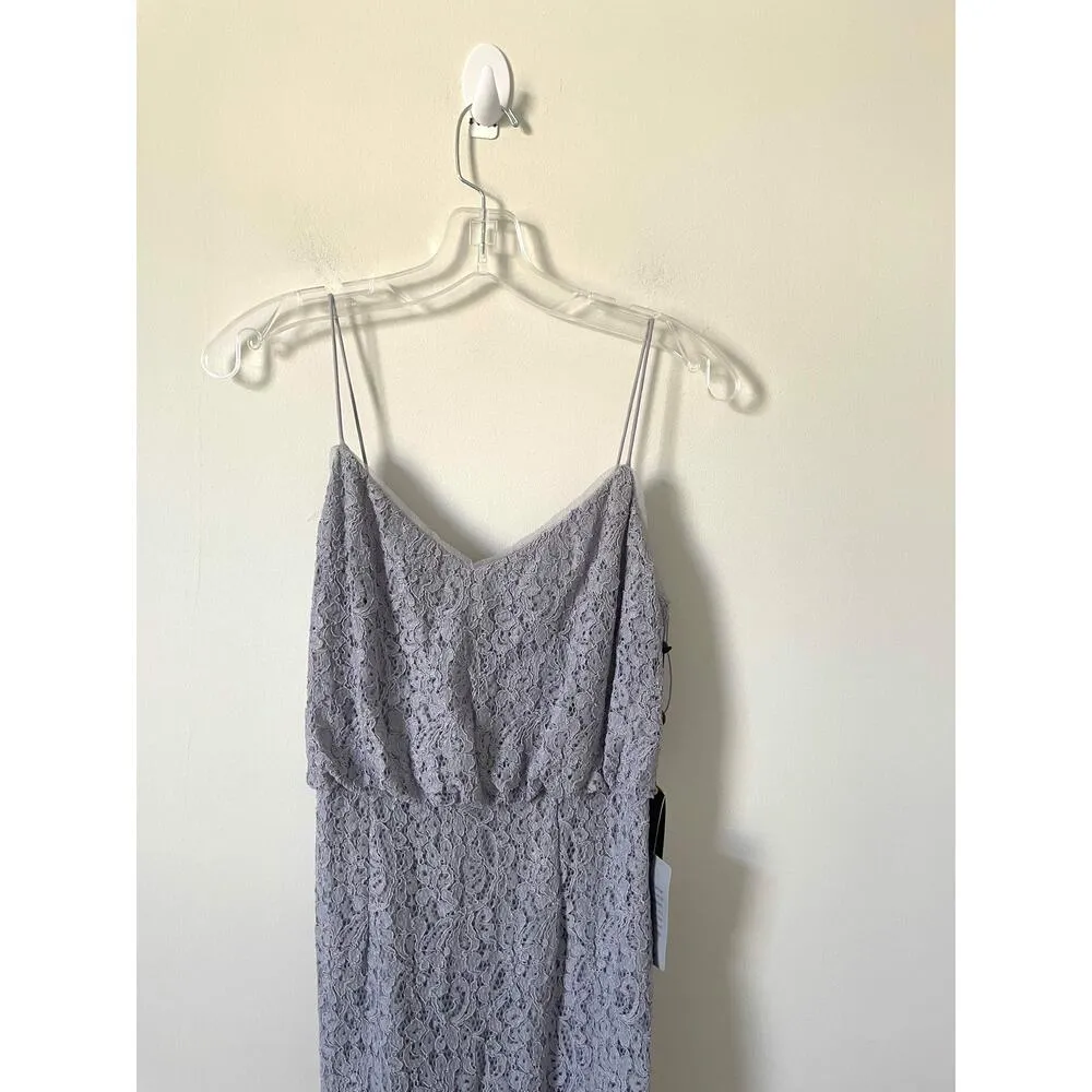 Adrianna Papell Signature Lace Blouson Gown Light Purple Size 4 NEW - Image 5