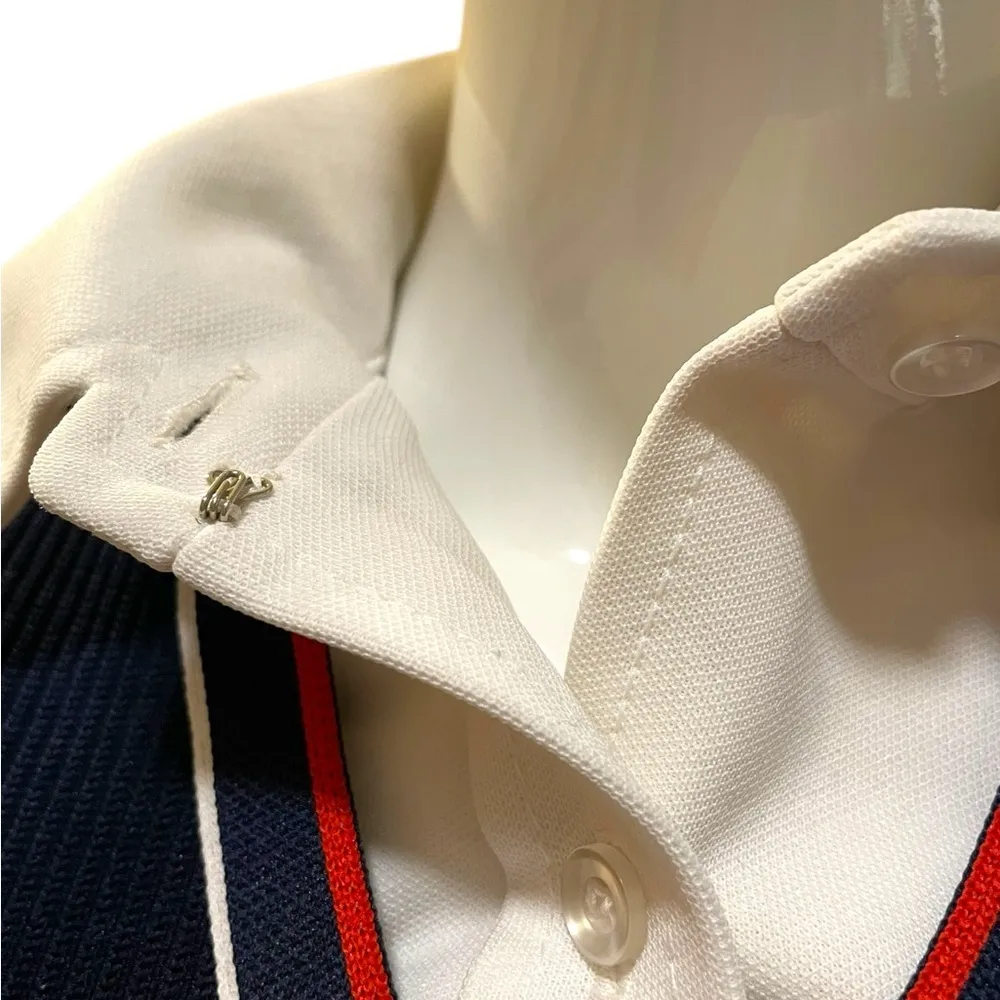 Vintage 1970s Butte Knit Navy Blue Plaid Drop waist Dress Cardigan Knit Set M Size M - Image 8