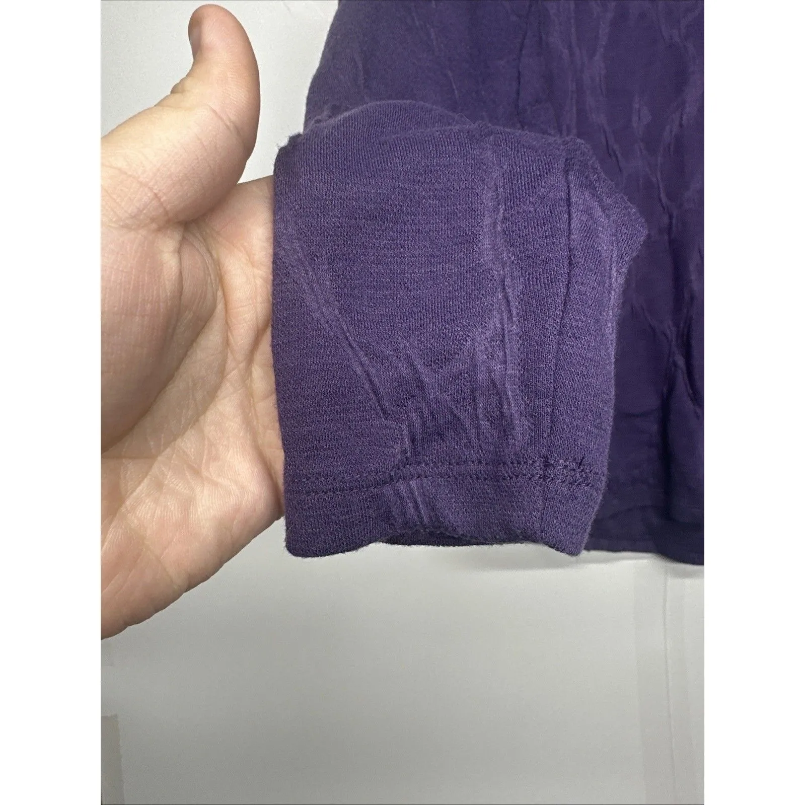 Simply Vera Vera Wang Top XS Purple Long Sleeve  Knit Scoop Neck - Image 3