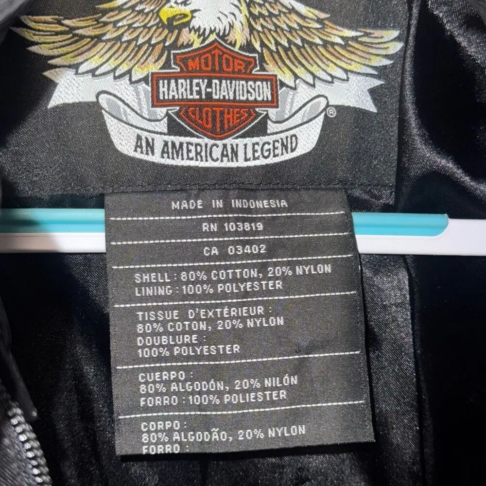 HARLEY DAVIDSON MOTORCYCLE RIDING Jacket Women's Size Large Black - Image 5