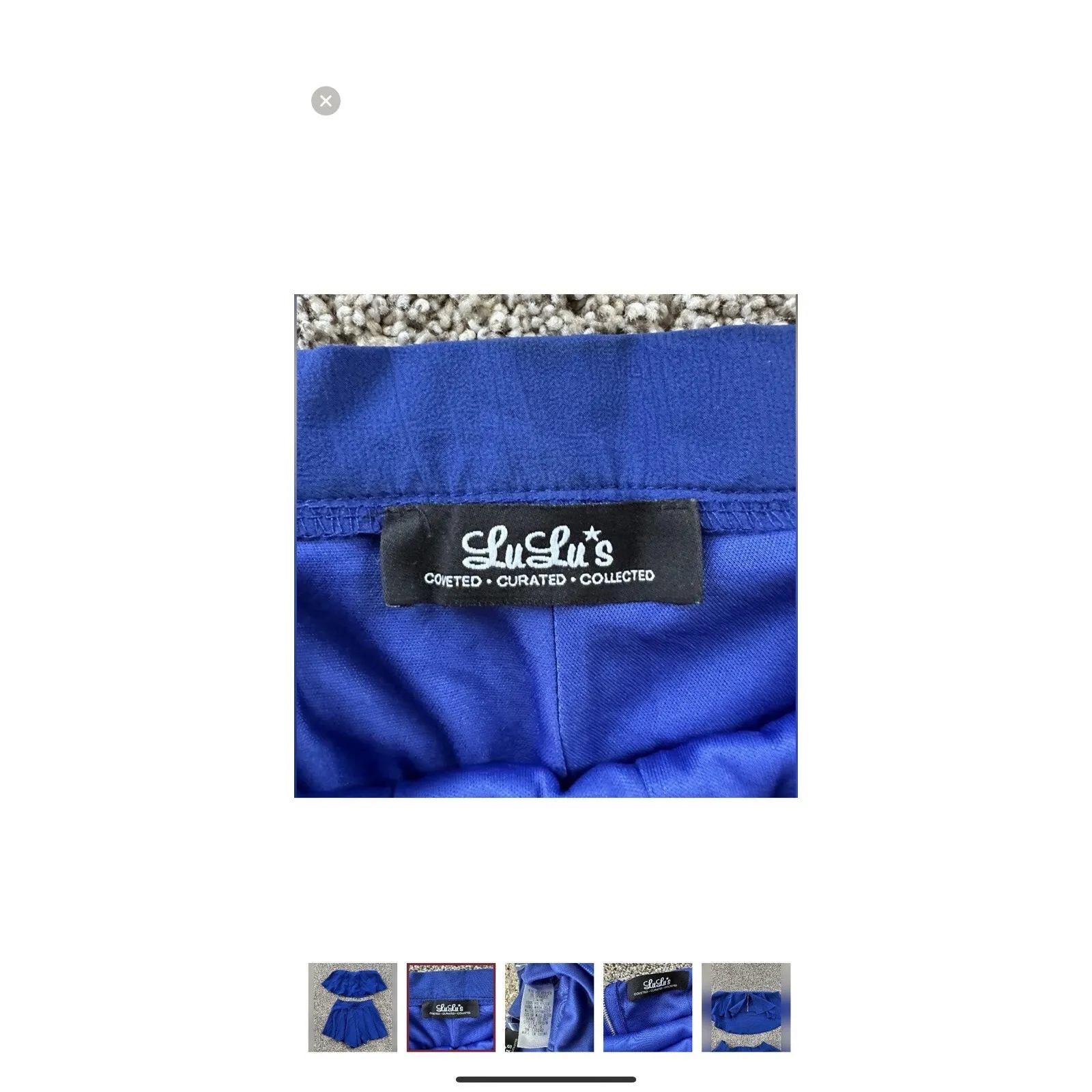 Lulus 2 Piece Set |‎ Blue Strapless Shirt And Blue Skort - Image 2