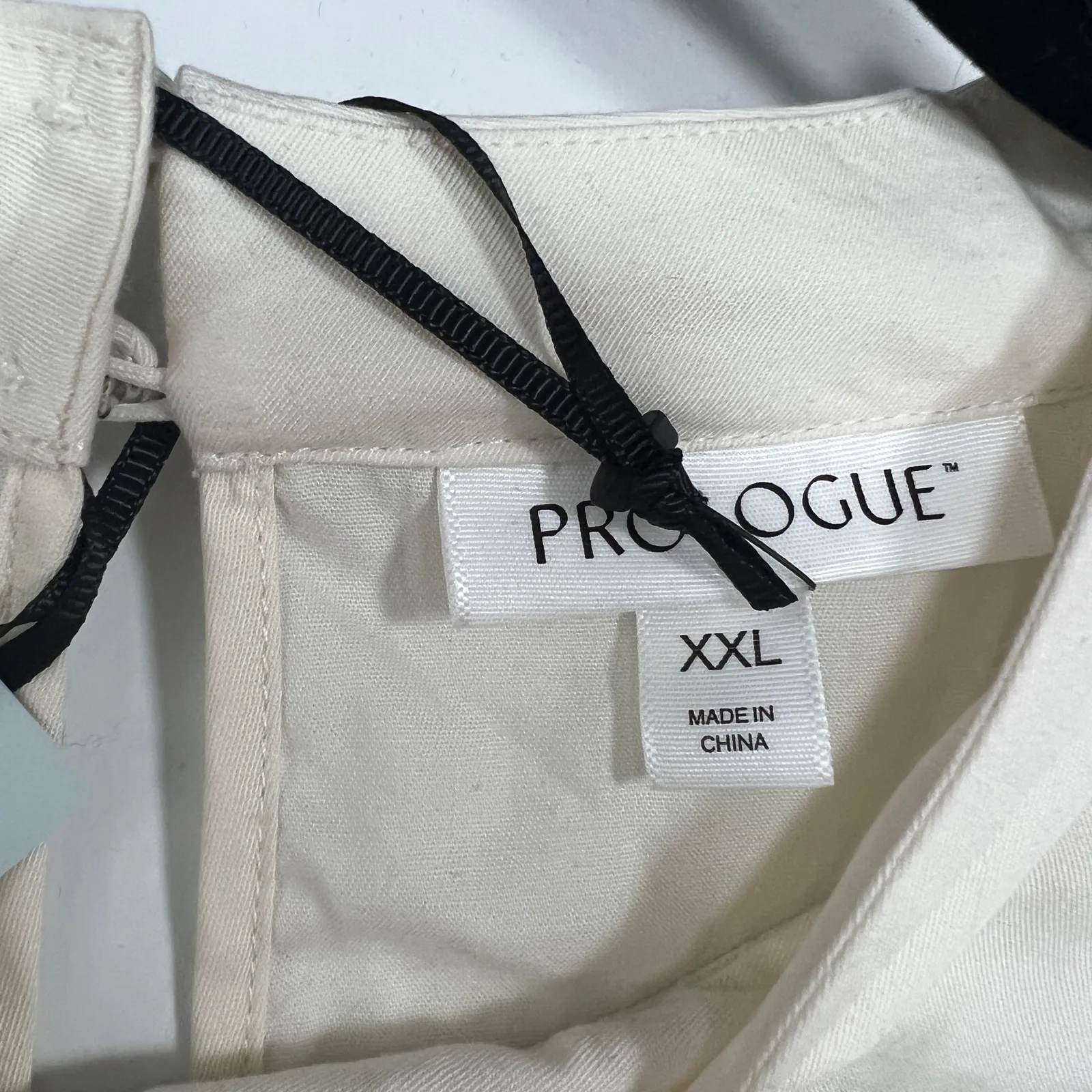 Prologue Women's Cream Raglan Twill Long Sleeve Top - Size XXL - NWT - Image 2