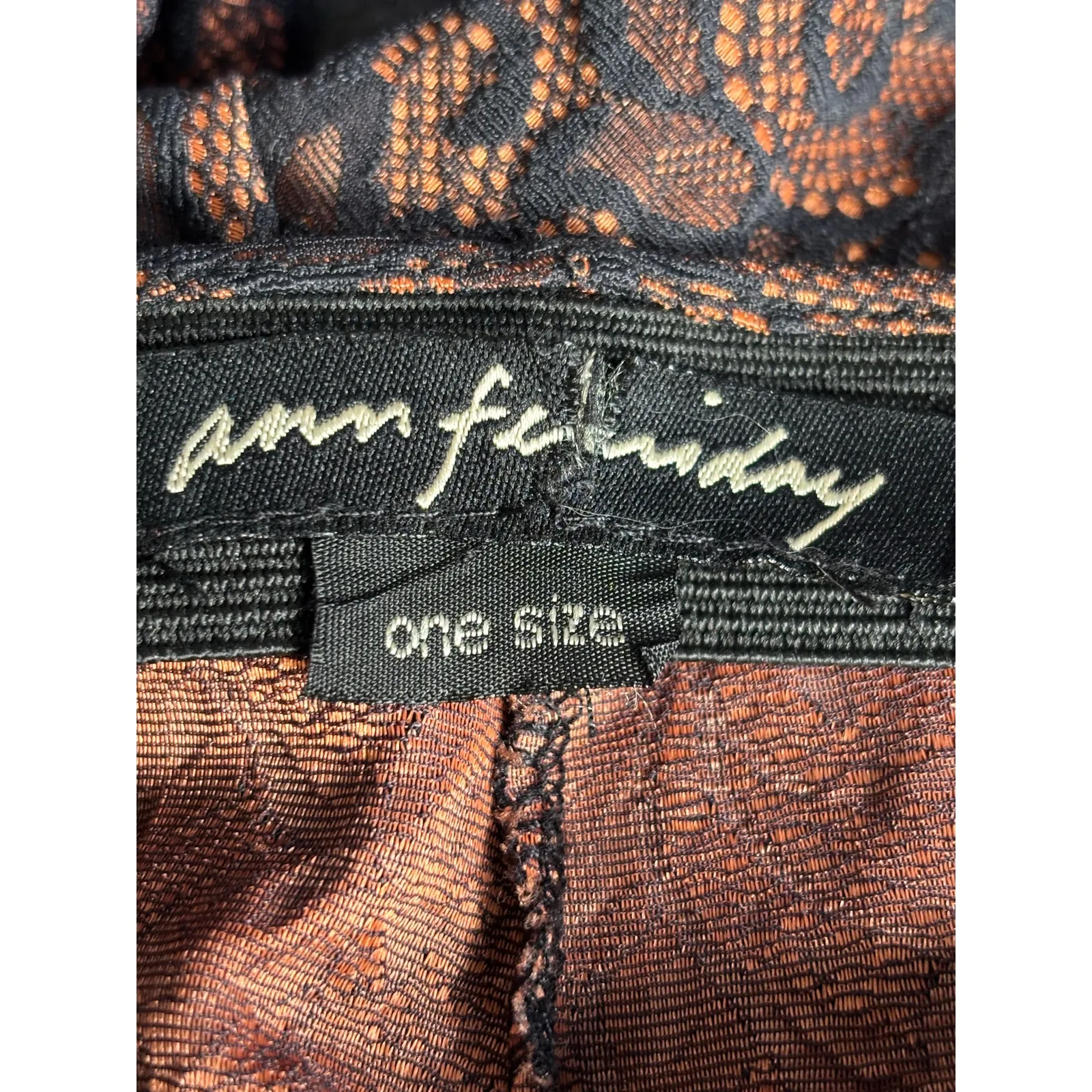 Y2K Ann Ferriday Sheer Lace Pants Black Brown Gothic Flare Leg Dark Romance XS - Image 8