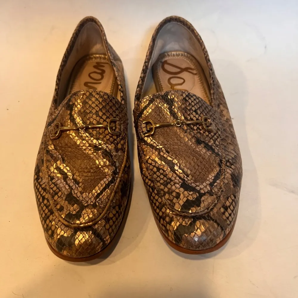 Sam Edelman Womens Loraine Horsebit Metallic Snake Print Loafers Size 6 - Image 2