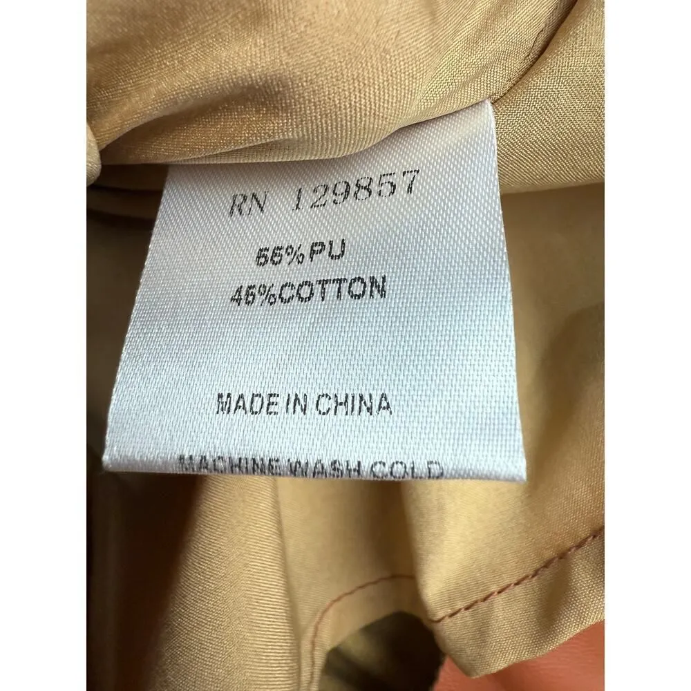 Rochelle Behrens Mini Skirt in Cognac Vegan Leather NWT Sz. S Brown - Image 7