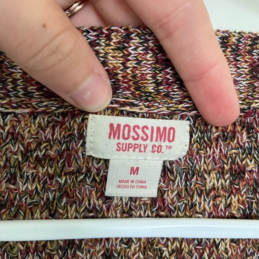 NWOT | Mossimo Supply‎ Co. women’s multicolored knit button up sweater — medium Red - Image 5