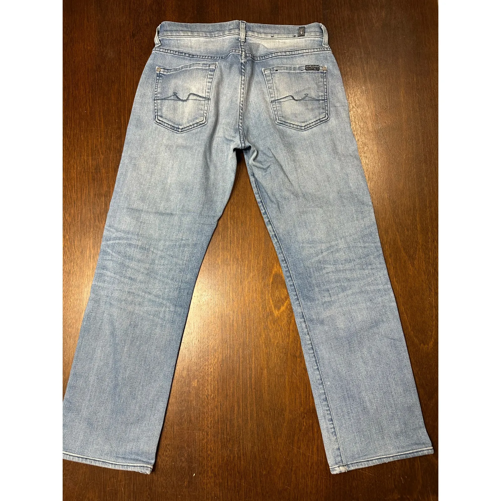 7 for all Mankind Jeans Women 30 Light Wash Comfy Academia Preppy Western Y2K - Image 5