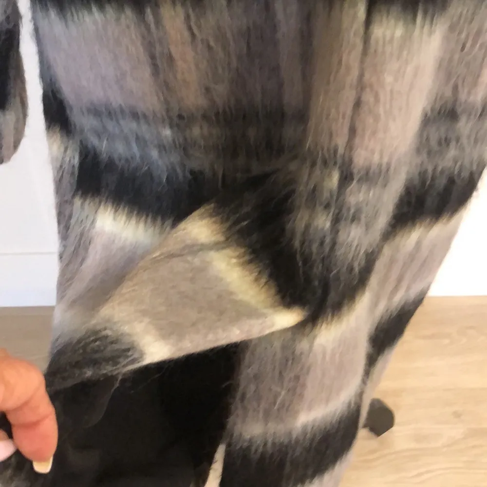 Double breasted plaid wool blend coat Size L - Image 5