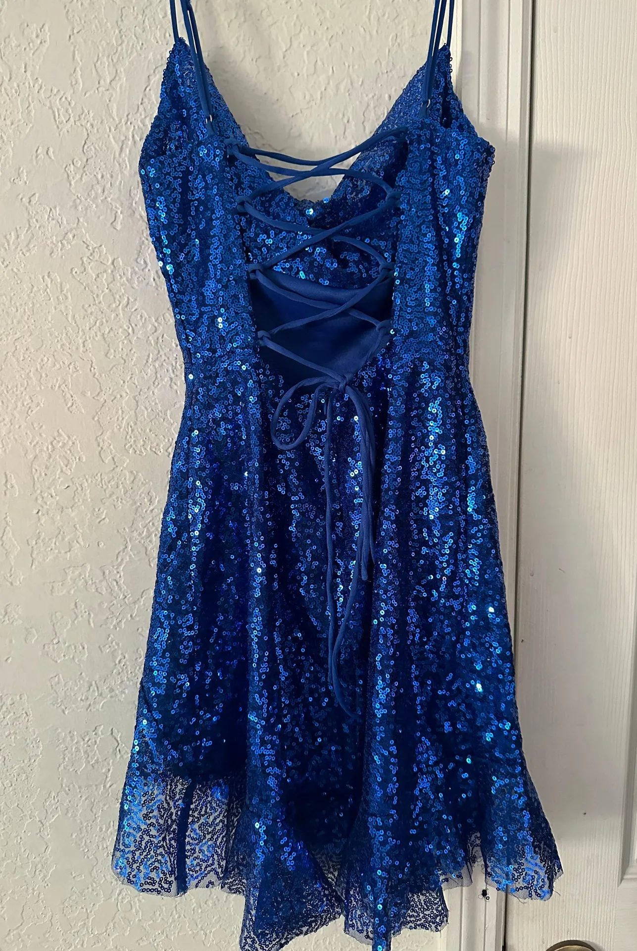 Blue Sequin Dress - Image 2
