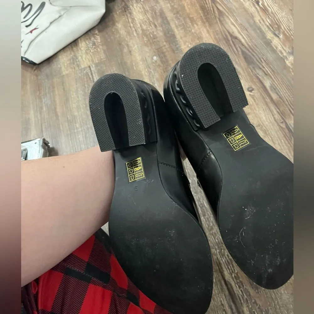 Jeffrey Campbell Leather Black Boots Size 9 - Image 6