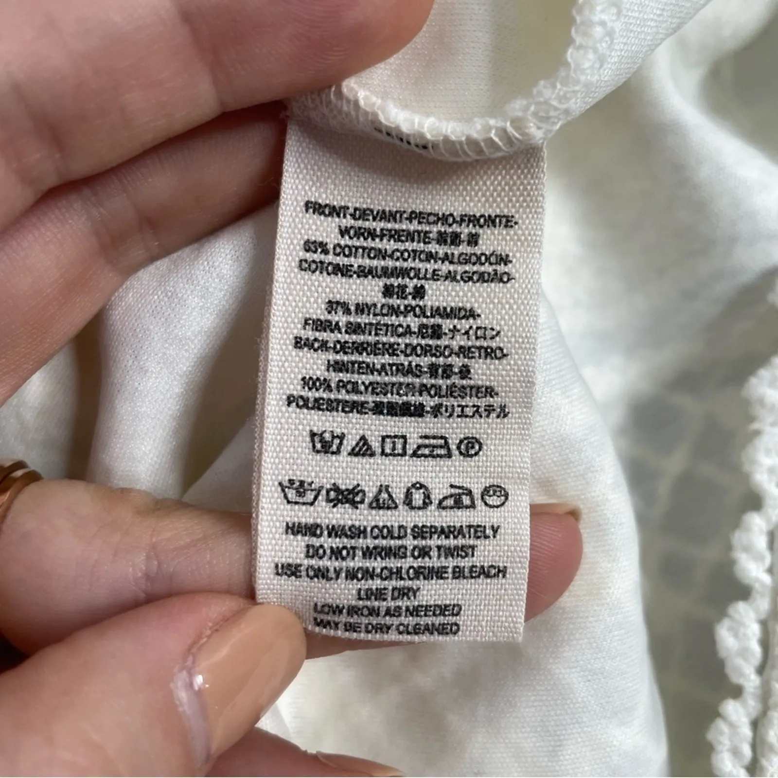 FREE PEOPLE White Mini Dress Womens 2 Bridal Wedding Spring Lace Honeymoon Date - Image 9