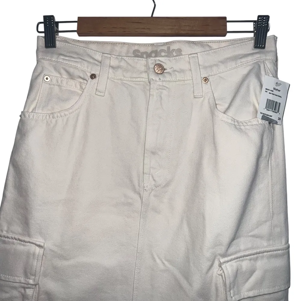 NEW NWT MOTHER SNACKS! The Fun Dip Cargo Skirt Maxi Skirt In Natural - Image 4