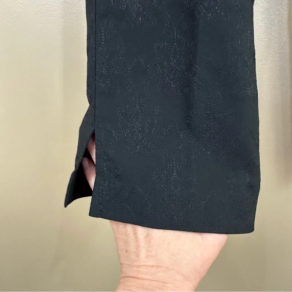 Worthington Women’s Black Embroidered Flat Front Dress Pants 10 Whimsigoth - Image 6