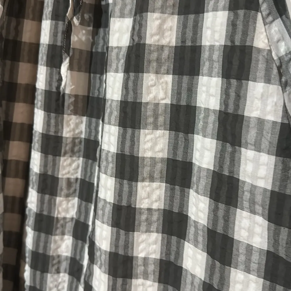 Torrid Gingham Midi Dress size 1X with pockets! Spring grey gingham NWOT - Image 4