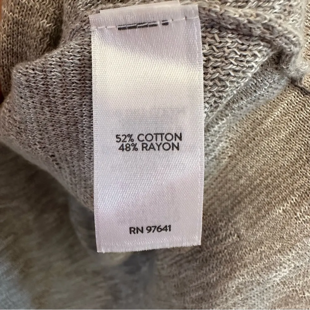 J.Jill Pure Jill Cardigan Sweater Women Medium Gray Cotton Blend 3/4 Sleeve Open Size undefined - Image 5