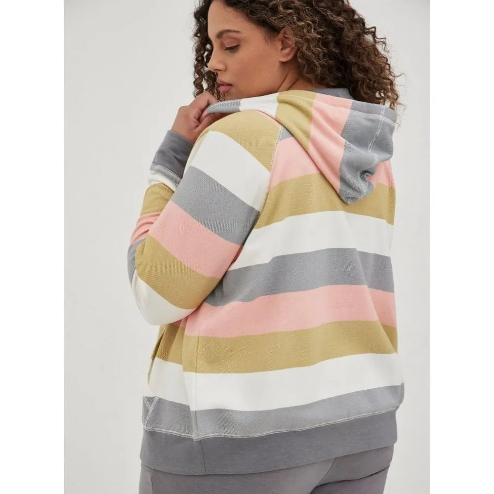 Torrid Super Soft Fleece Colorful Stripe Full Zip Jacket 2 - Image 4