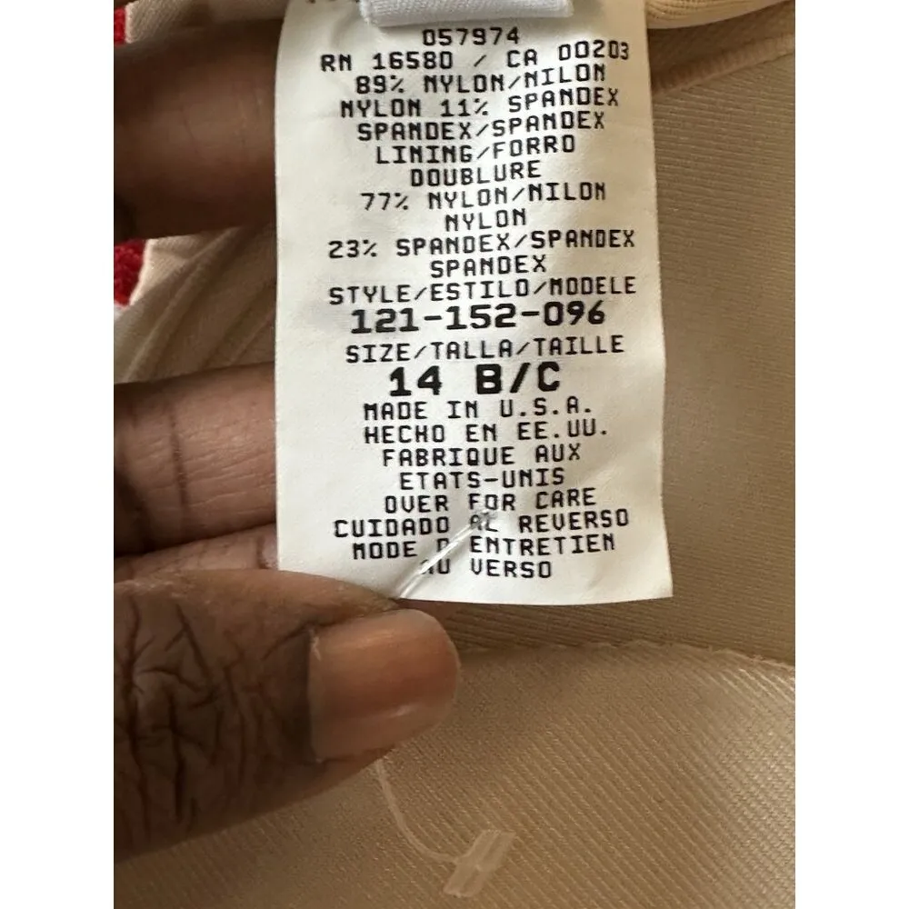 Vintage Y2K Illusions By Cole Floral Bikini Top Padded Sz 14 B/C Y2K Festive - Image 6