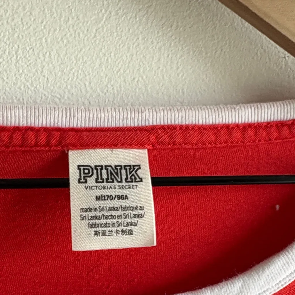 PINK Victoria's Secret Red and White Top - Image 2