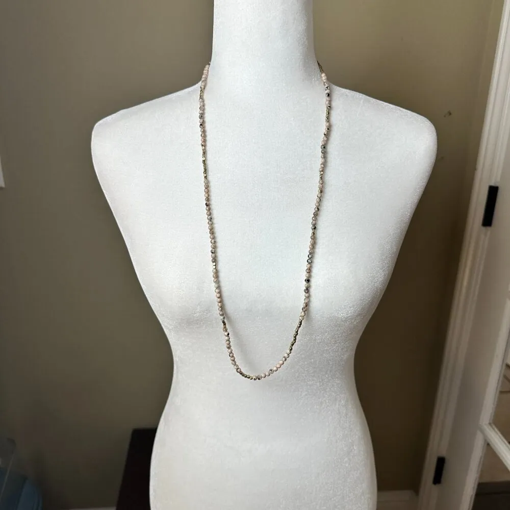 Stretch Stone Silver Bead Necklace /Bracelet - Image 3