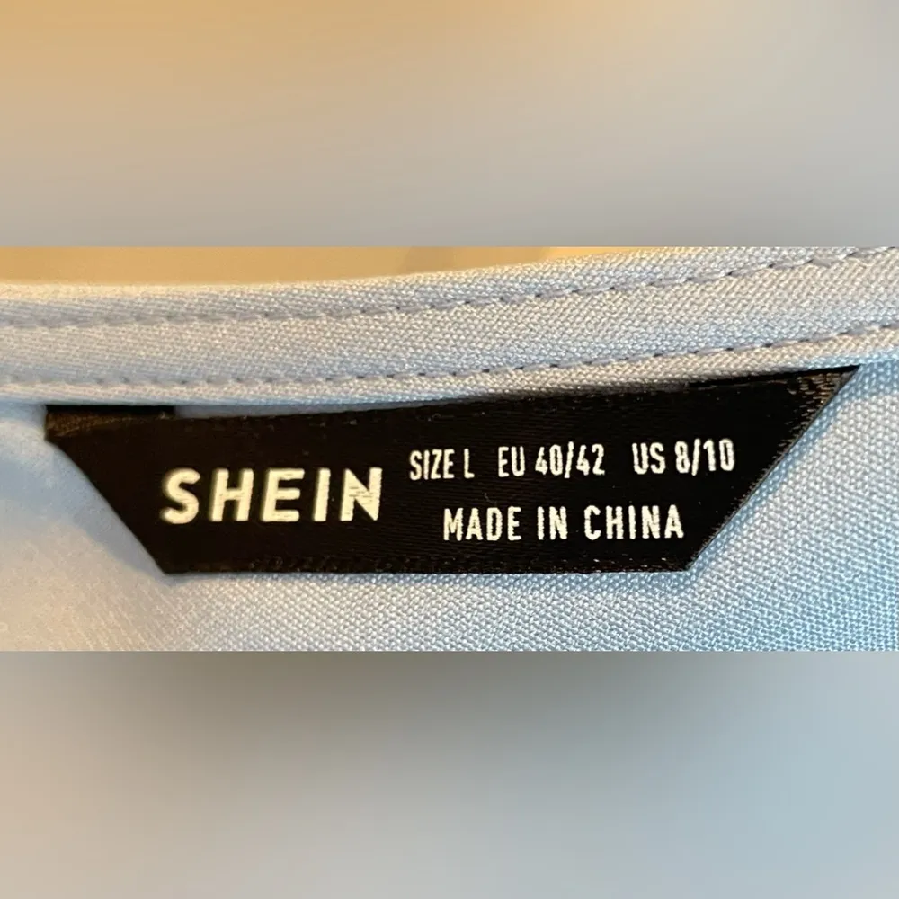 SHEIN One Shoulder Formal Maxi Dress Powder Blue Women’s Size 10 - Image 2