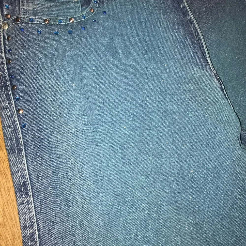 La Blue high waisted denim 10 flared glitter new - Image 5