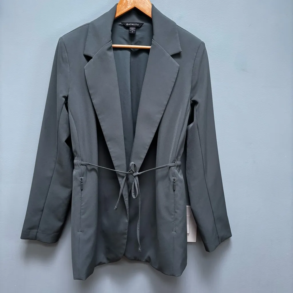 Athleta Endless Primatwill Blazer Jacket Military Green 8 - Image 5