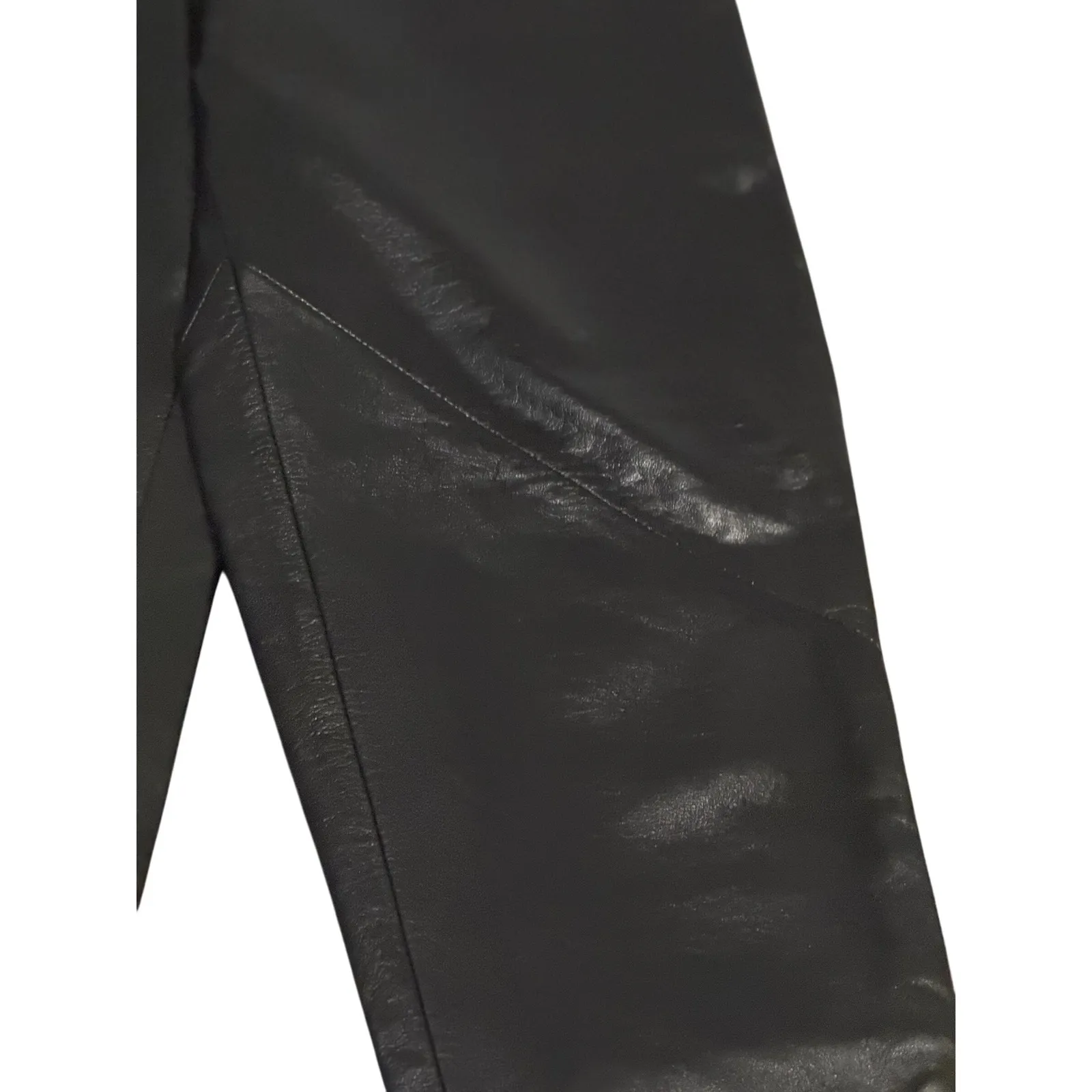Creazioni Pelle Italy 100% Leather Pants Black IT40 US4 - Image 2