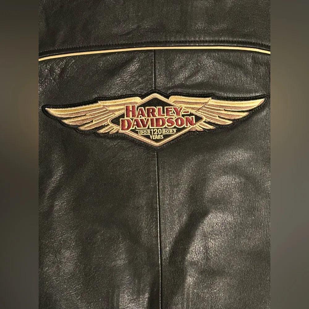 Harley Davidson 120th Anniversary Bomber Leather Jacket - Image 10